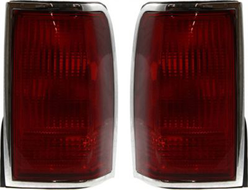 New Set Of 2 Fits LINCOLN TOWN CAR 90-97 Tail Lamp L&R Side Outer Lens & Housing