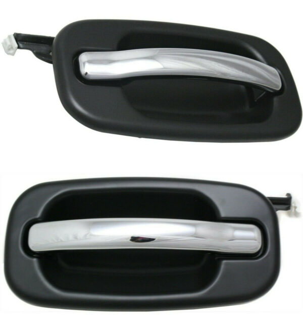 New Set Of 2 Fits GMC SIERRA 2000-2006 Rear LH & RH Side Exterior Door Handle