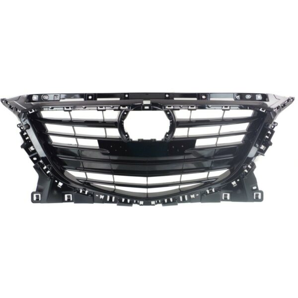 New Fits MAZDA 3 2014-2016 Grille Glossy Black Made OF ABS Plastic MA1200195