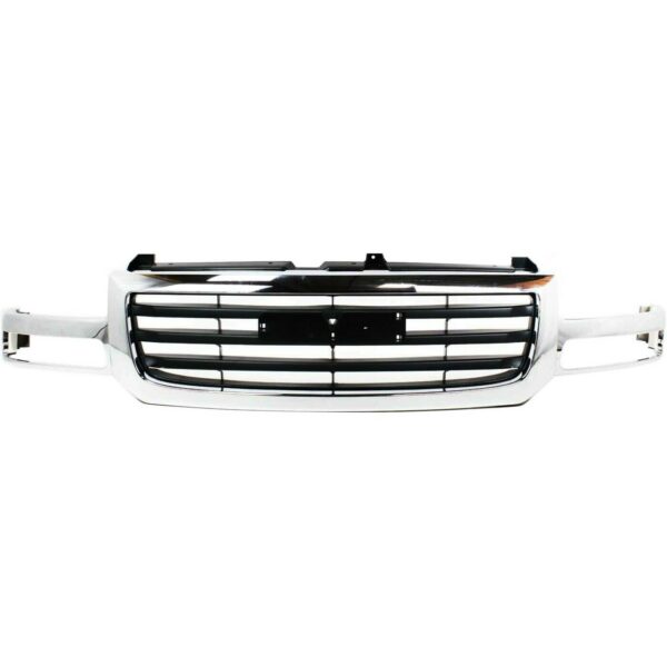 New Fits GMC SIERRA 1500 2003-2007 Front Side Grille Chrome Black GM1200475