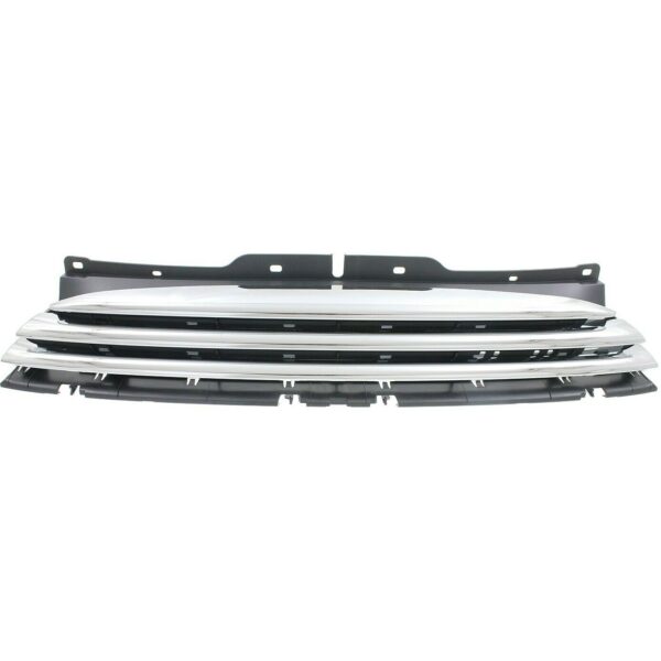 New Fits MINI COOPER 11-15 Front Side Grille Matte-Black W/CHR Molding MC1200103