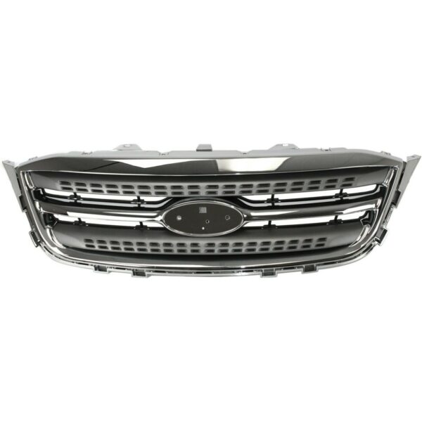 New Fits FORD TAURUS 2010-2012 Front Side Grille Painted Dark Silver FO1200525