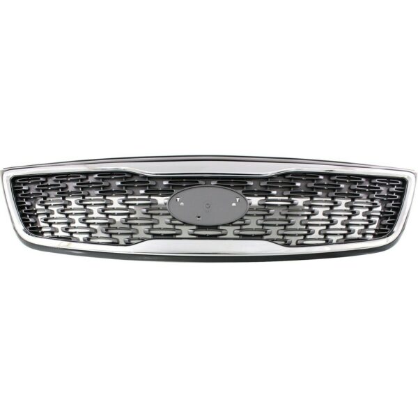 New Fits KIA SORENTO 14-15 Front Grille Painted Silver Shell & Insert KI1200157