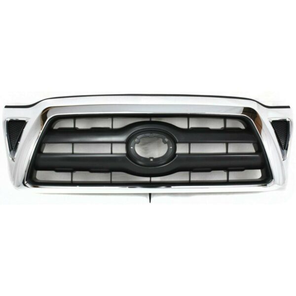 New Fits TOYOTA TACOMA 2005-11 Front Side Grille CHR Shell BLK Insert TO1200268