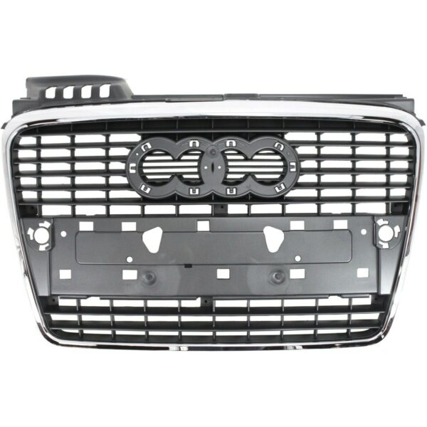 New Fits AUDI A4 2005-2009 Front Side Grille Silver/Gray W/CHR Frame AU1200112