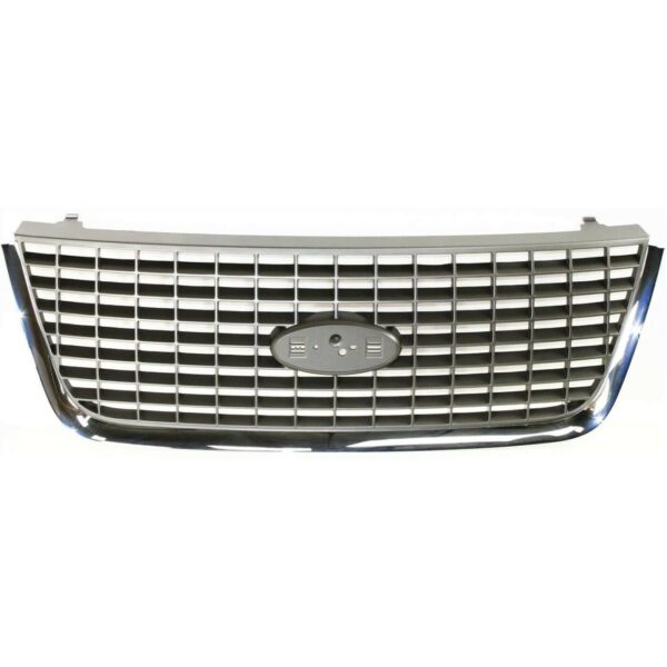 New Fits FORD EXPEDITION 2003-2006 Front Side Grille CHR Shell & Gray FO1200401