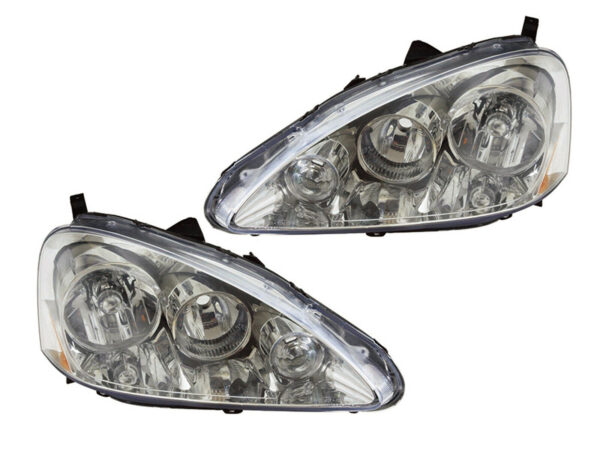 New Set of 2 Fits ACCURA RSX 2005-06 Left & Right Side Halogen Headlight Assy