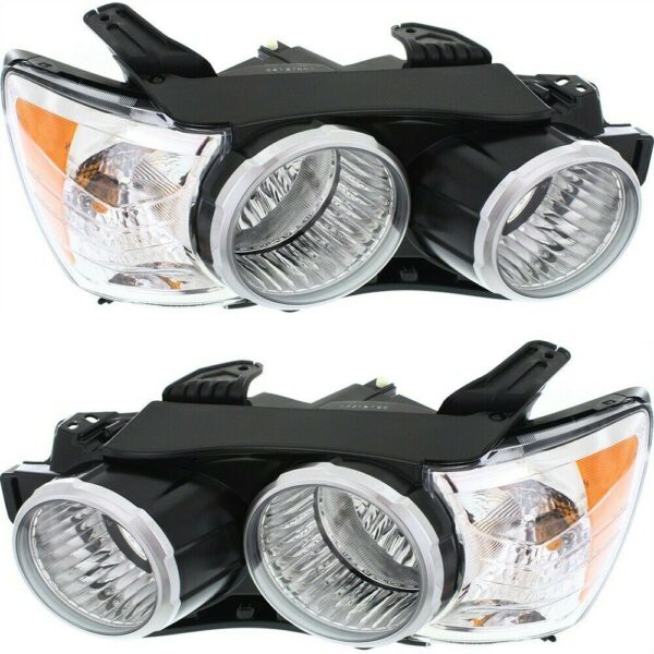 New Set of 2 Fits CHEVROLET SONIC 14-15 LH & RH Side Headlight W/ DUST PKG