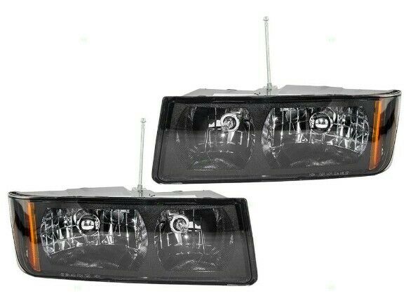 New Set of 2 Fits GM TRUCKS & VANS AVALANCE 2002-06 LH & RH Side Headlight Assy