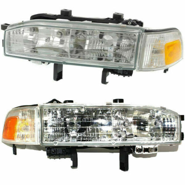 New Set of 2 Fits HONDA ACCORD 90-91 LH & RH Side Headlamp Assy W/S/M & HOUSING