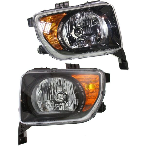 New Set of 2 Fits HONDA ELEMENT 2007-2008 Left & Right Side Headlight EX/LX MDL