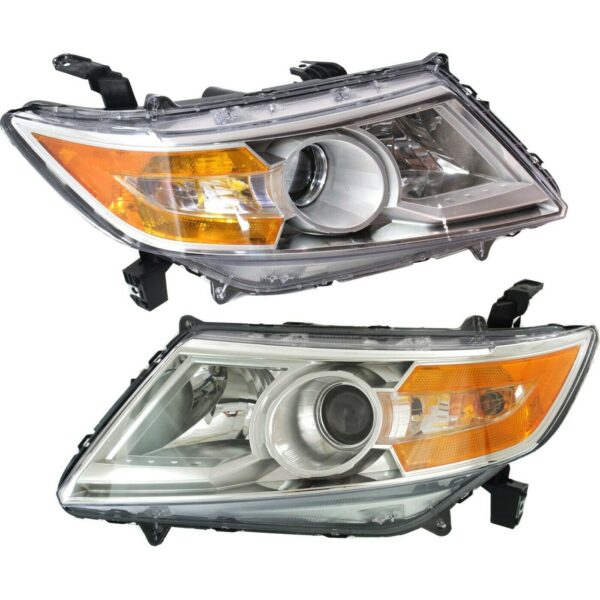 New Set of 2 Fits HONDA ODYSSEY 2011-13 LH & RH Side Halogen Headlight Assy CAPA