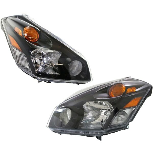 New Set of 2 Fits NISSAN DATSUN QUEST 2004-09 LH & RH Side Headlamp ASSY BLK BZL