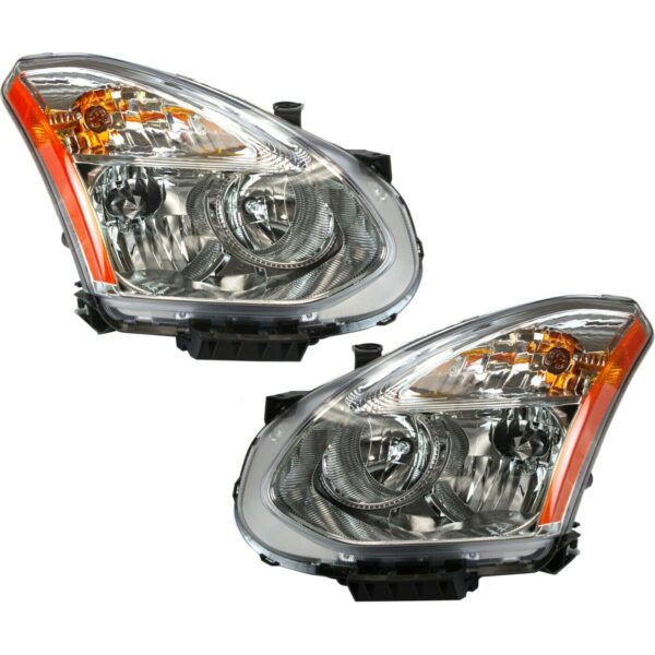 New Set of 2 Fits NISSAN DATSUN ROGUE 13 LH & RH Side Halo Headlamp CHR BZL CAPA