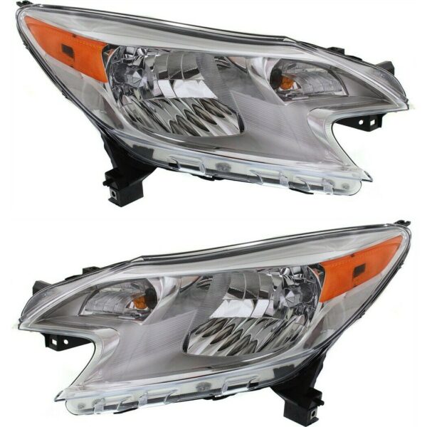 New Set of 2 Fits NISSAN DATSUN VERSA HB 2014-16 LH & RH Side Headlamp ASSY CAPA