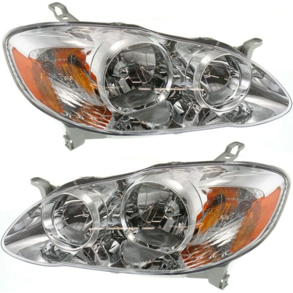 New Set of 2 Fits TOYOTA COROLLA/SD 2005-08 LH & RH Side Headlamp ASSY CE/LE MDL