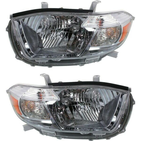 New Set of 2 Fits TOYOTA HIGHLANDER 2011-13 Left & Right Side Headlight Assembly