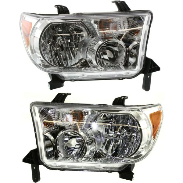 New Set of 2 Fits TOYOTA SEQUOIA 2008-17 Front Left & Right Side Headlight Assy