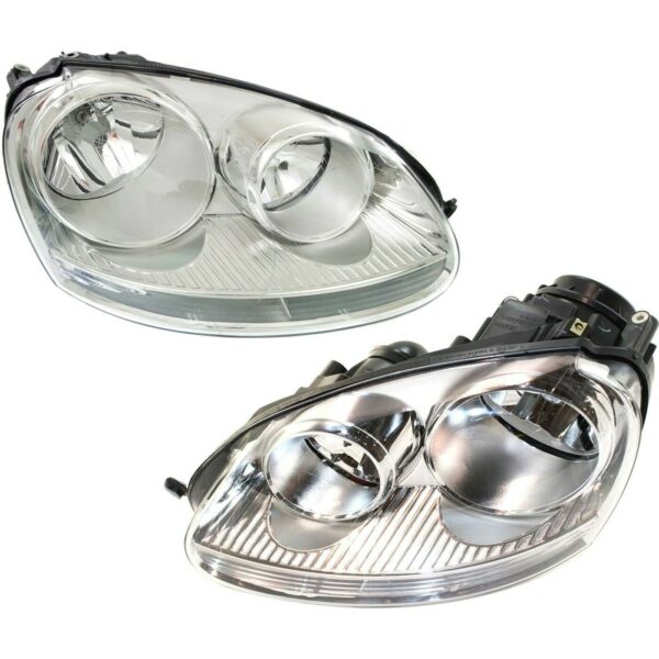 New Set of 2 Fits VOLKSWAGEN GLI 08-10 LH & RH Side Halo Headlamp ASSY W/O LOGO