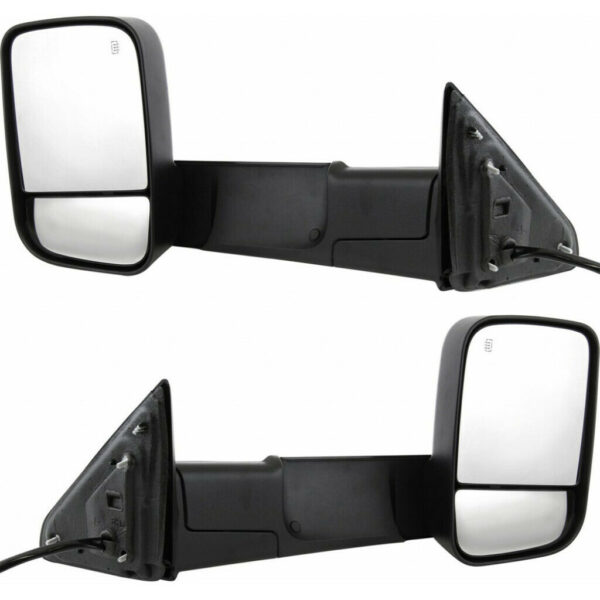 New Set Of 2 Fits RAM 1500 P/U 2013-18 LH & RH Side Pwr Mirror Man Folding Htd