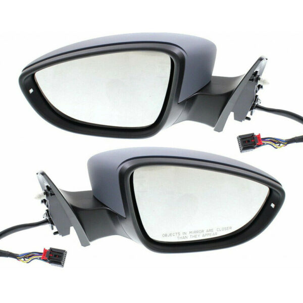 New Set Of 2 Fits VOLKSWAGEN PASSAT CC 09-12 L & R Side Pwr Mirror Pwr Fldg Htd