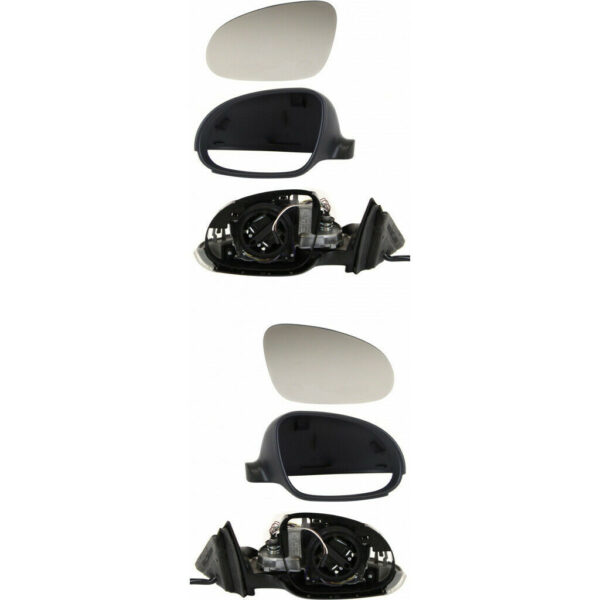 New Set Of 2 Fits VOLKSWAGEN PASSAT 01-05 LH & RH Side Pwr Mirror Pwr Fldg Htd