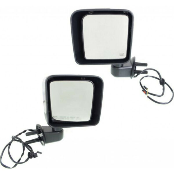 New Set Of 2 Fits JEEP WRANGLER JK 2015-18 LH & RH Side Pwr Mirror Man Fldg Htd