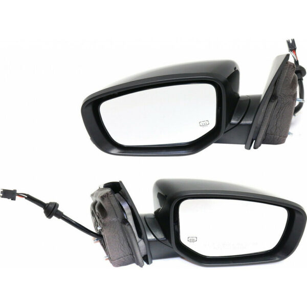 New Set Of 2 Fits DODGE DART 16-16 LH & RH Side Power Mirror Manual Folding Htd