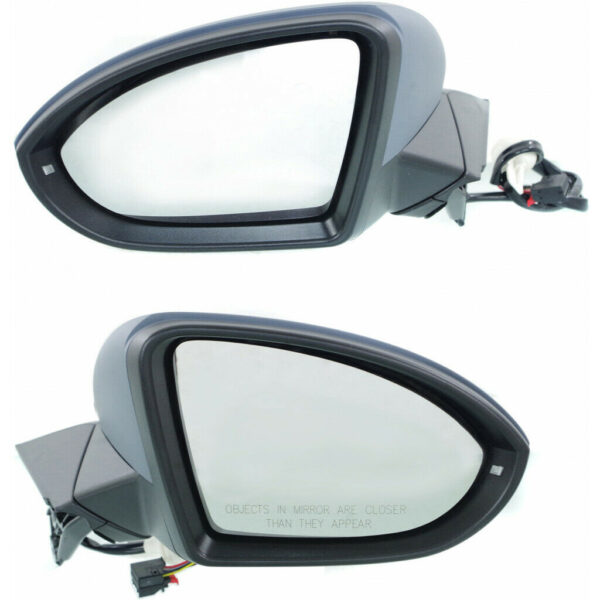 New Set Of 2 Fits VOLKSWAGEN GOLF 15-20 LH & RH Side Power Mirror Man Fldg Htd