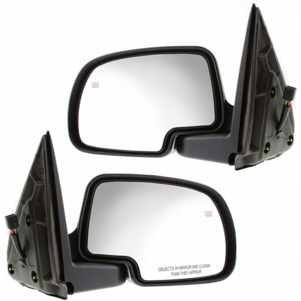 New Set Of 2 Fits CHEVY SILVERADO 99-06 L & R Side Pwr Mirror Non-Twg Man Fldg