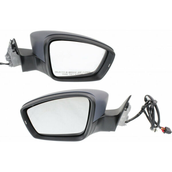 New Set Of 2 Fits VOLKSWAGEN PASSAT 12-15 LH & RH Side Pwr Mirror Man Fldg Htd