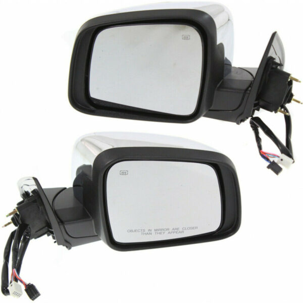 New Set Of 2 Fits DODGE DURANGO 11-21 LH & RH Side Power Mirror Man Folding Htd