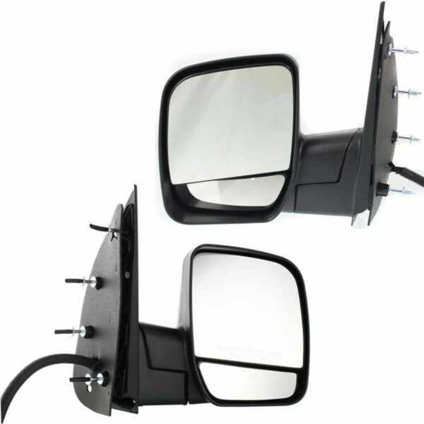 New Set Of 2 Fits FORD ECONOLINE VAN 02-08 L&R Side Pwr Mirror Man Fldg Non-Htd