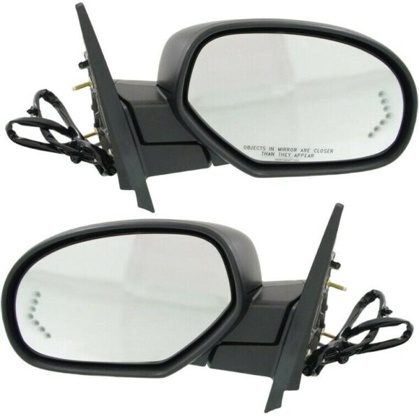 New Set Of 2 Fits CHEVROLET SUBURBAN 2007-14 L & R Side Pwr Mirror Pwr Fldg Htd