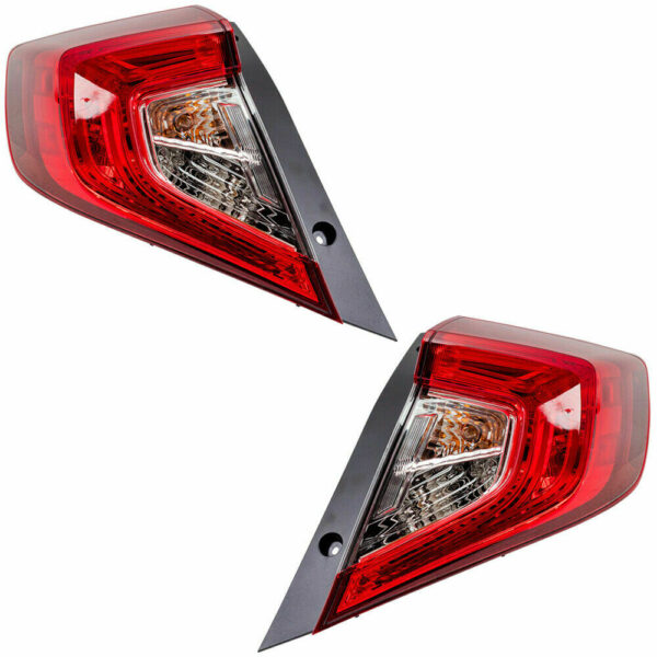 New Set Of 2 Fits HONDA CIVIC 16-21 Tail Lamp Left & Right Side Outer Assembly