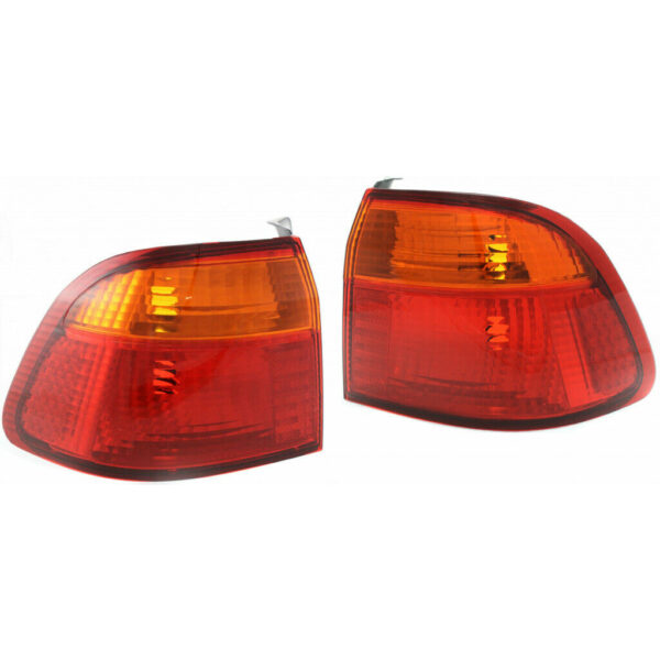 New Set Of 2 Fits HONDA CIVIC 99-00 Tail Lamp LH & RH Side Outer Lens & Housing