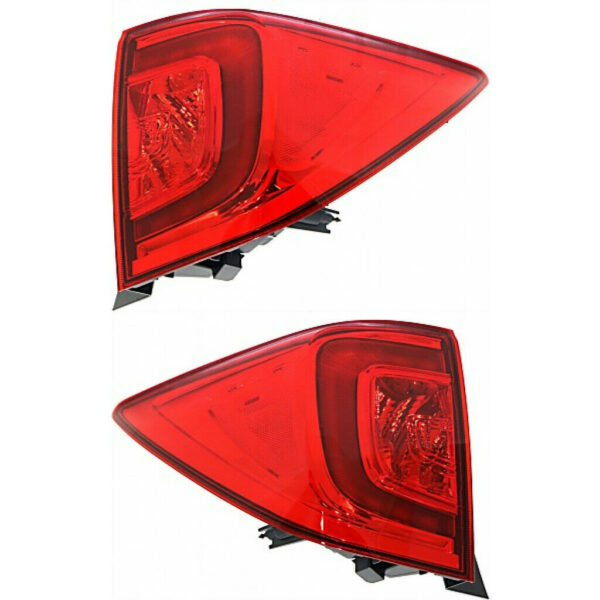 New Set Of 2 Fits HONDA PILOT 2016-2018 Tail Lamp LH And RH Side Outer Assembly