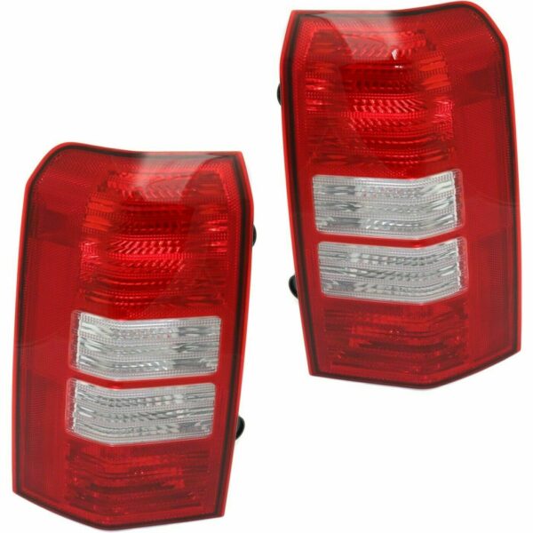 New Set Of 2 Fits JEEP PATRIOT 2007-07 Tail Lamp LH & RH Side Lens And Housing