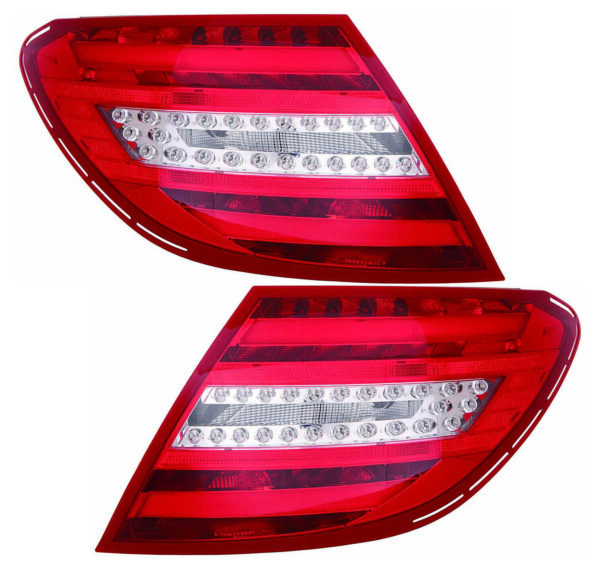 New Set Of 2 Fits MERCEDES-BENZ C-CLASS 2012-15 Tail Lamp LH & RH Side Assembly