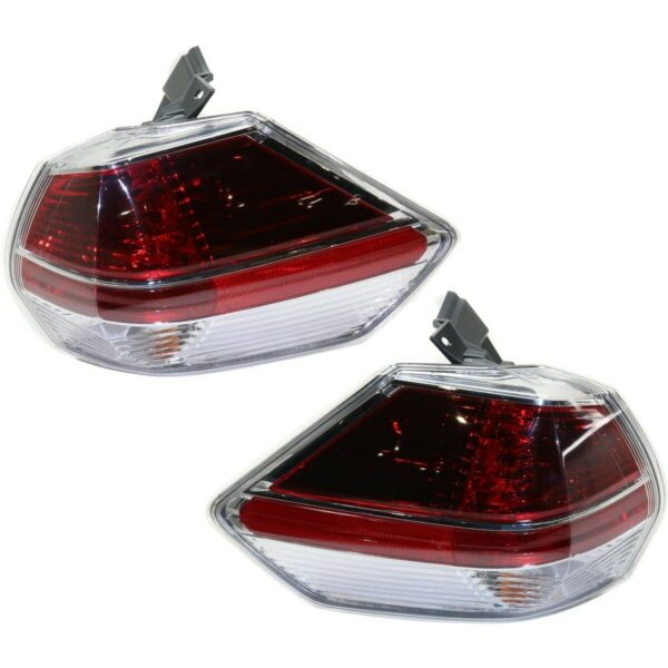 New Set Of 2 Fits NISSAN ROGUE 2014-16 Tail Lamp LH And RH Side Outer Assy CAPA