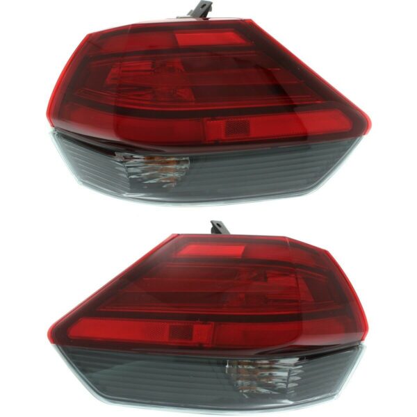 New Set Of 2 Fits NISSAN ROGUE 2017-17 Tail Lamp LH And RH Side Outer Assy CAPA