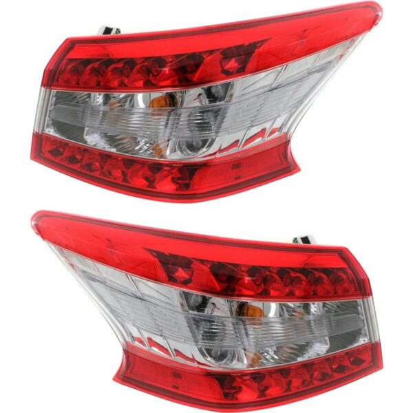 New Set Of 2 Fits NISSAN SENTRA 13-15 Tail Lamp LH And RH Side Outer Assy CAPA