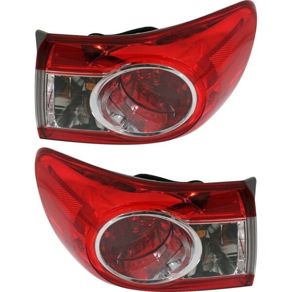 New Set Of 2 Fits TOYOTA COROLLA 2011-13 Tail Lamp LH & RH Side Outer Assembly