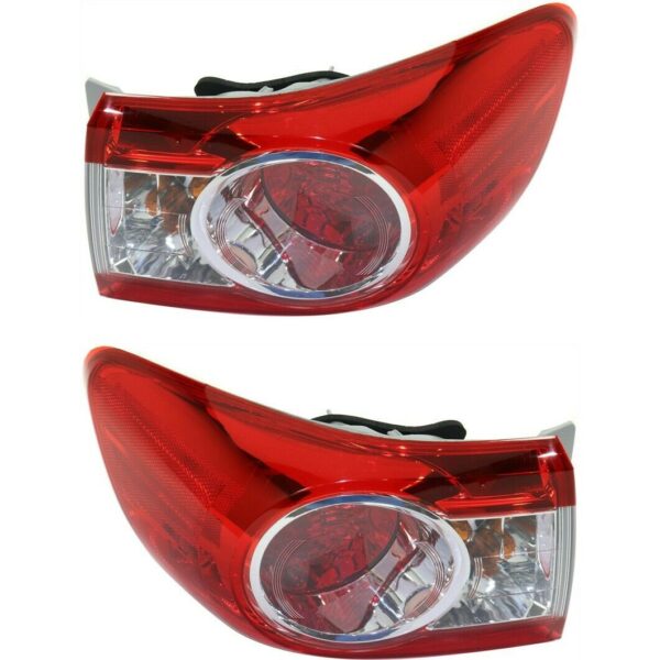 New Set Of 2 Fits TOYOTA COROLLA 2011-13 Tail Lamp LH & RH Side Outer Assy CAPA