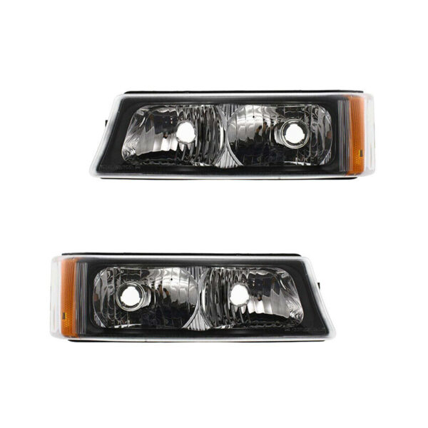 New Set Of 2 Fits CHEVROLET AVALANCHE 03-06 L&R Side Signal Lamp Lens & Housing