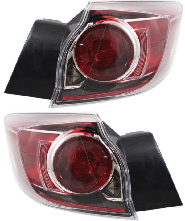 New Set Of 2 Fits MAZDA 3 2010-2013 Tail Lamp Driver & Passenger Side Assembly