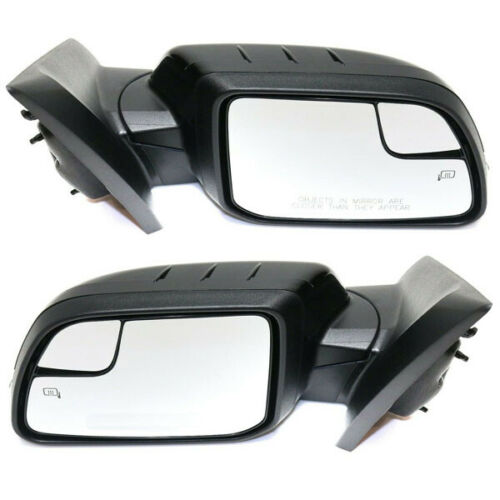 New Set Of 2 Fits LINCOLN MKX 11-15 LH & RH Side Pwr Mirror Manual Folding Htd