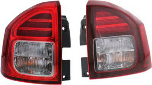 New Set Of 2 Fits JEEP COMPASS 14-17 Tail Lamp Driver & Passenger Side Assembly