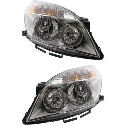 New Set of 2 Fits SATURN AURA 2008-2010 Driver & Passenger Side Headlight Assy