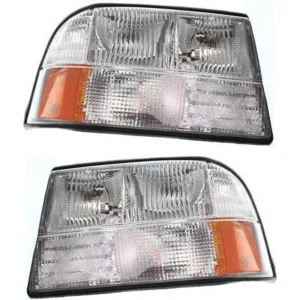 New Set Of 2 Fits For GMC SONOMA 1998-2004 Front Right & Left Side Headlight Assembly GM2502174, GM2503174